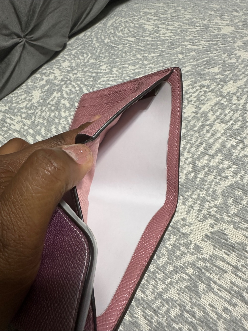 COACH Metallic Pink Wynn Wallet - Picture 4 of 7
